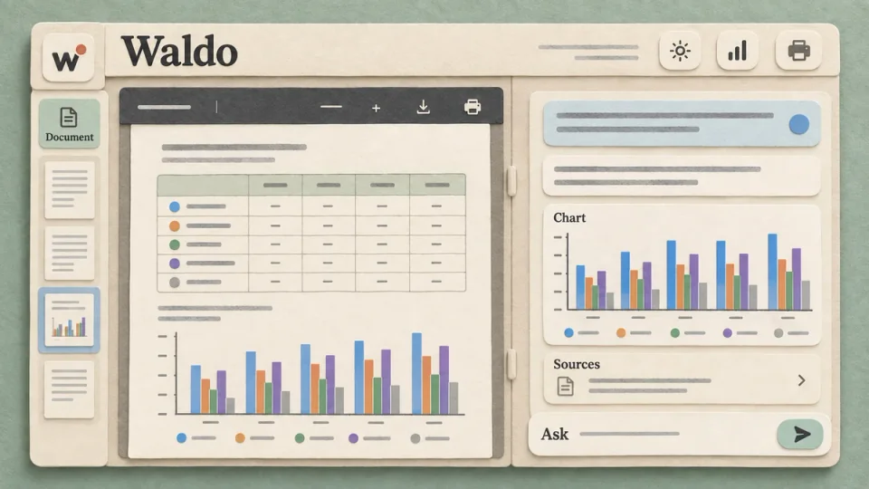 Waldo — paper interface illustration